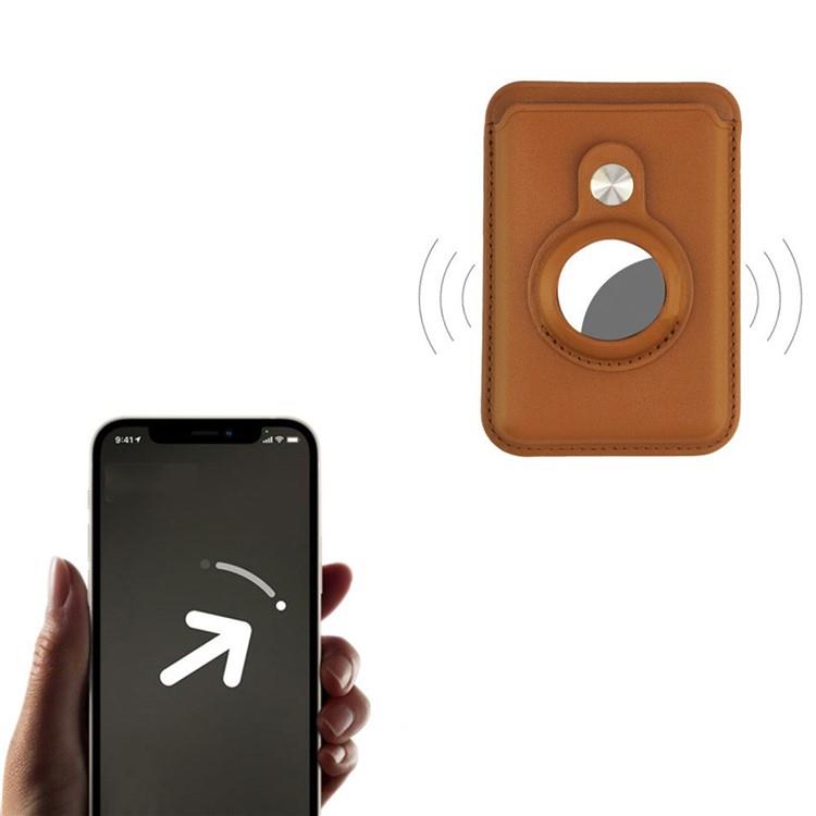 OEM AirTag Magsafe Korthållare MRC054 Läder Magnetic - Röd