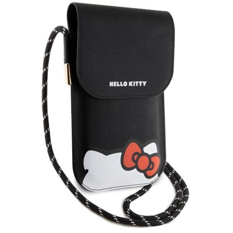Hello Kitty Hello Kitty Halsbandsfodral Läder Hiding Kitty - Svart