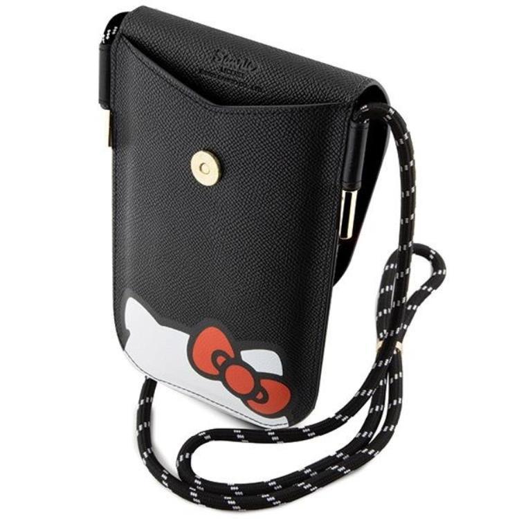 Hello Kitty Hello Kitty Halsbandsfodral Läder Hiding Kitty - Svart