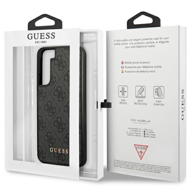 Guess Guess Mobilskal till Galaxy S24 Plus Metall Guld Logo - Svart