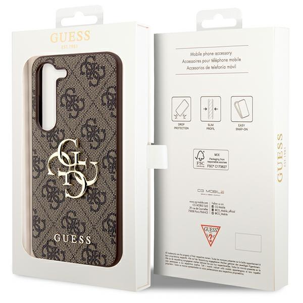 Guess Guess Mobilskal till Galaxy S24 Big Metall Logo - Brun