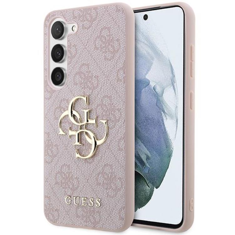 Guess Guess Mobilskal till Galaxy S24 Big Metall Logo - Rosa