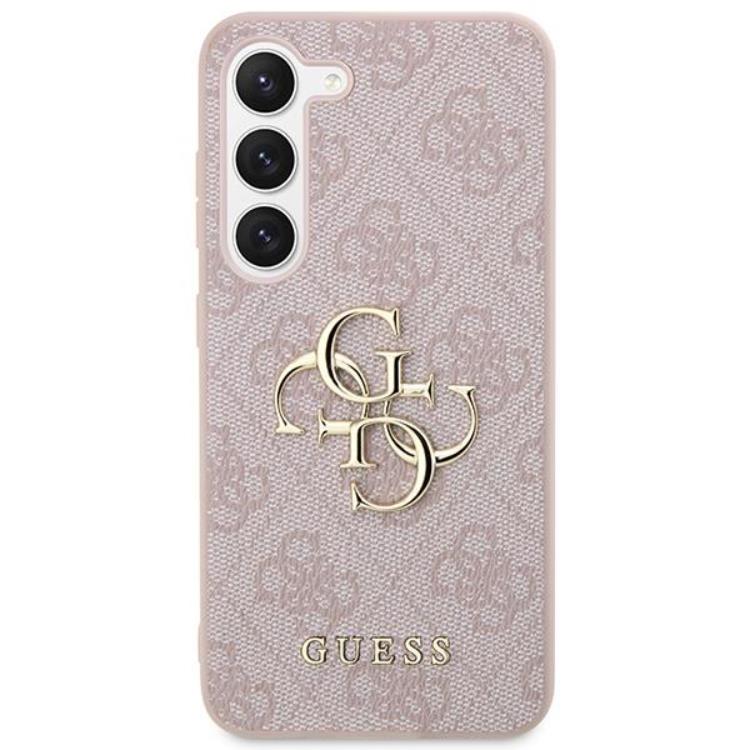 Guess Guess Mobilskal till Galaxy S24 Big Metall Logo - Rosa