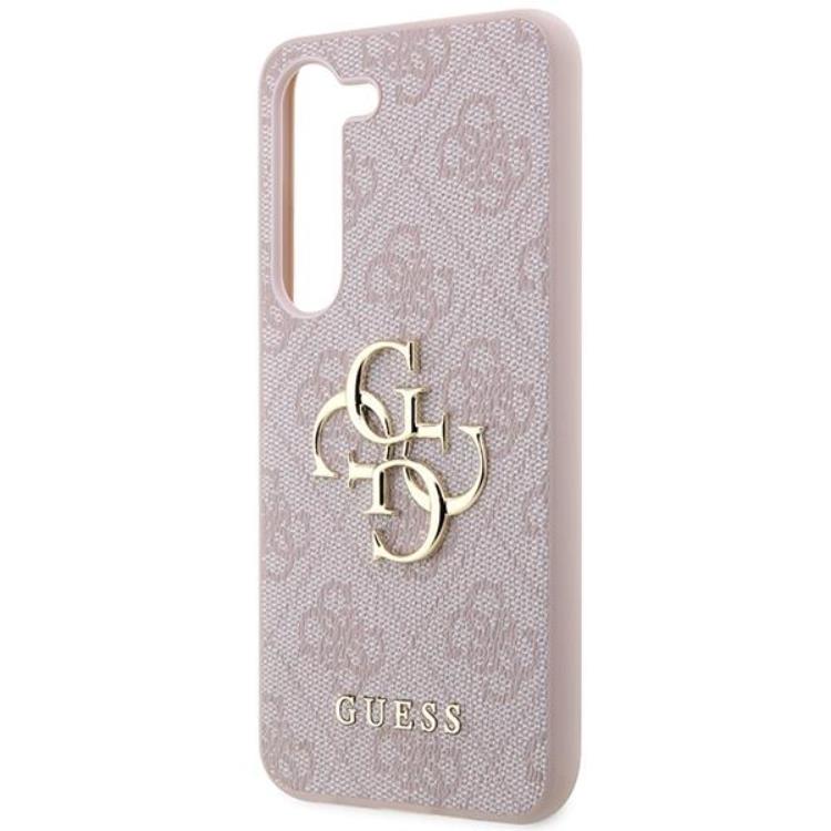 Guess Guess Mobilskal till Galaxy S24 Big Metall Logo - Rosa