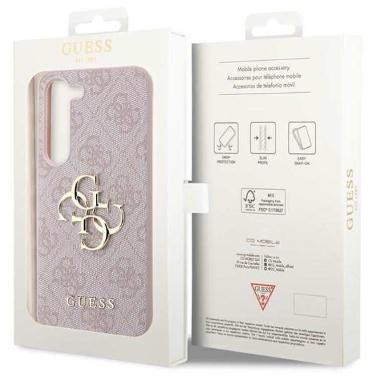 Guess Guess Mobilskal till Galaxy S24 Big Metall Logo - Rosa