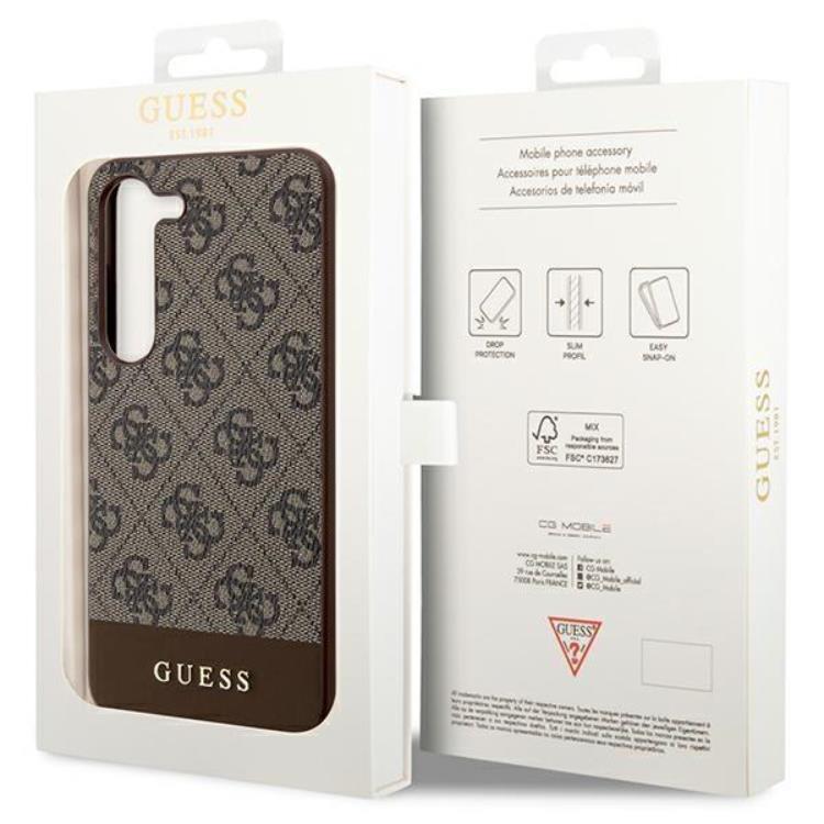 Guess Guess Mobilskal till Galaxy S24 Plus Stripe Collection - Brun