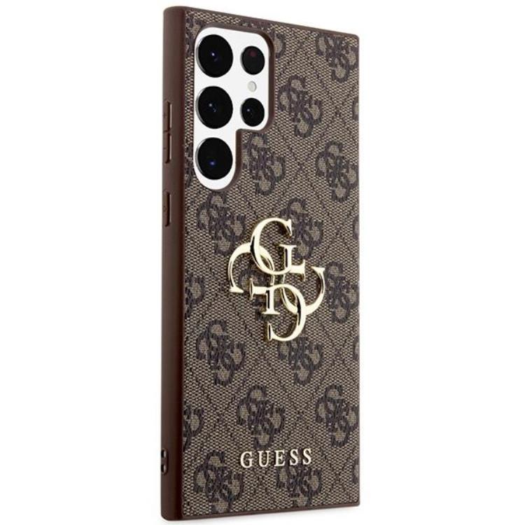 Guess Guess Mobilskal till Galaxy S24 Ultra Big Metall Logo - Brun