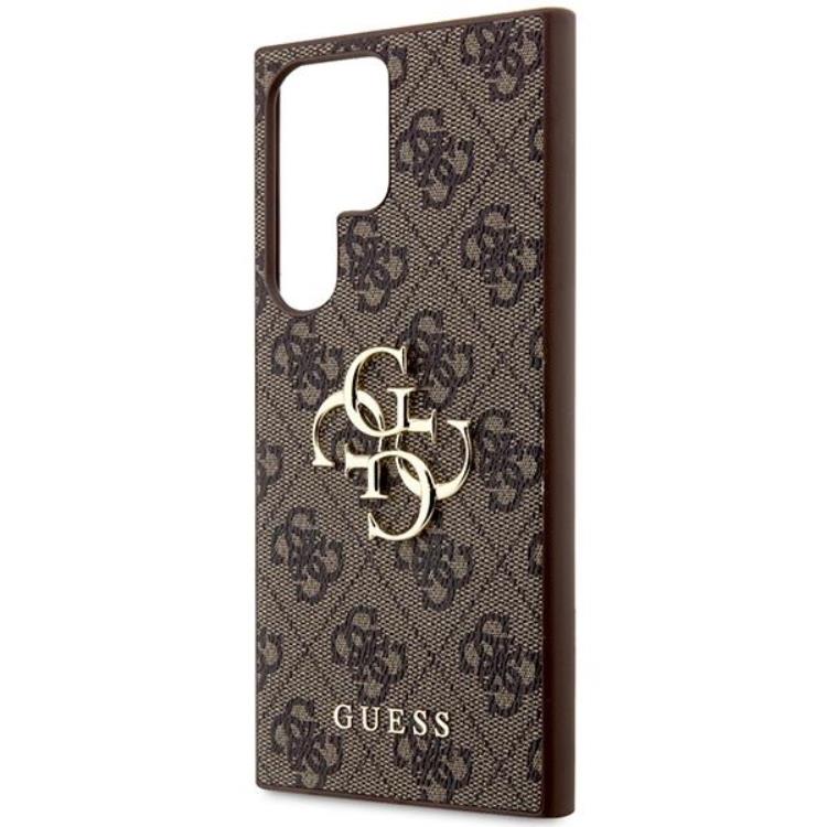 Guess Guess Mobilskal till Galaxy S24 Ultra Big Metall Logo - Brun