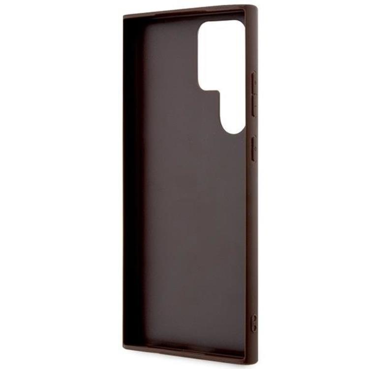 Guess Guess Mobilskal till Galaxy S24 Ultra Big Metall Logo - Brun