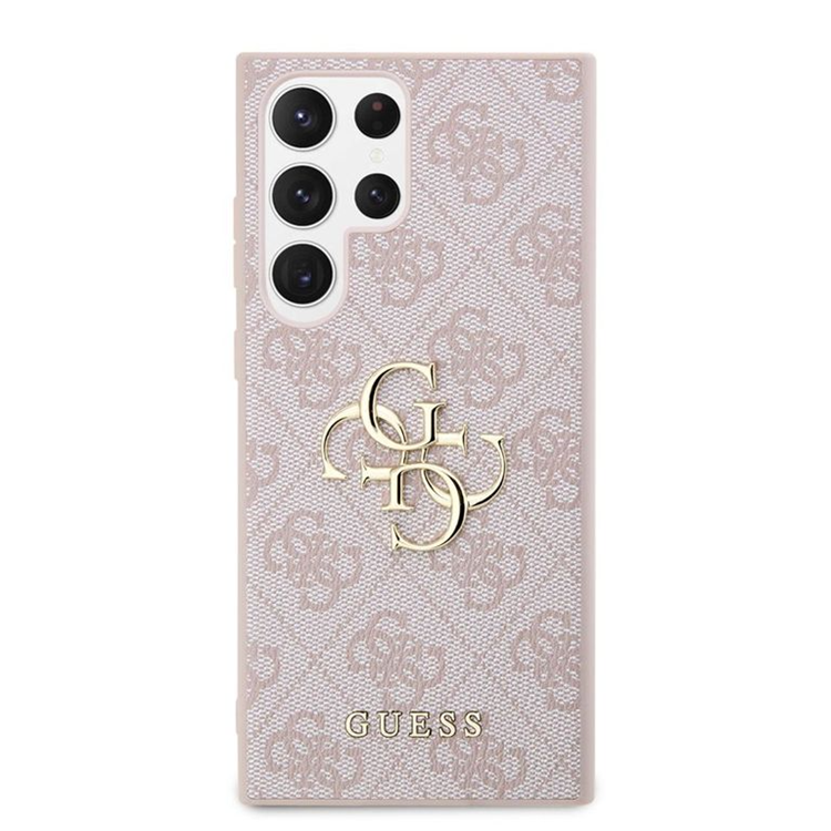 Guess Guess Mobilskal till Galaxy S24 Ultra Big Metall Logo - Rosa