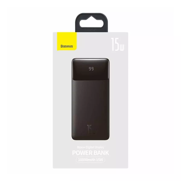 BASEUS Baseus Bipow Digital Display Powerbank 10000mAh 15W - Svart