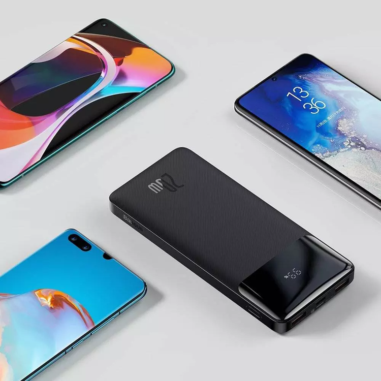 BASEUS Baseus Digital Display Snabbladdare 10000mAh 20W - Svart