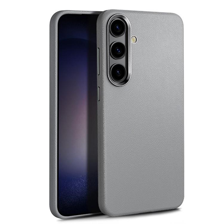 OEM Mobilskal till Galaxy S24 Läder Shockproof Silikon - Grå