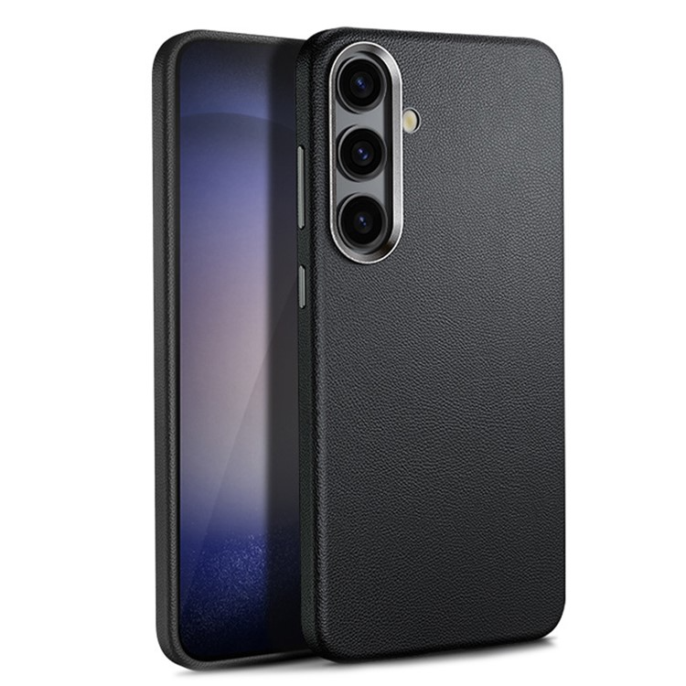 OEM Mobilskal till Galaxy S24 Läder Shockproof Silikon - Svart