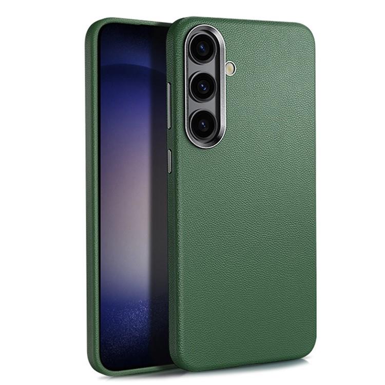 OEM Mobilskal till Galaxy S24 Plus Läder Shockproof Silikon - Grön