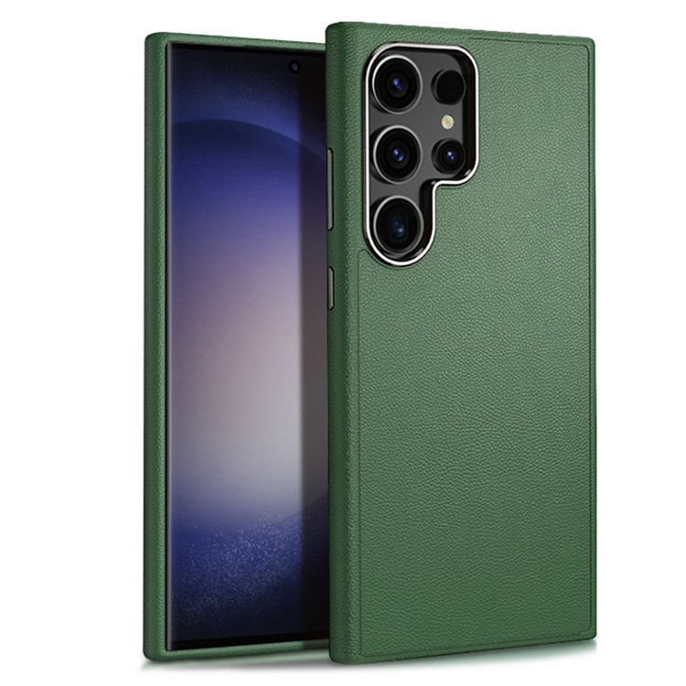OEM Mobilskal till Galaxy S24 Ultra Läder Shockproof Silikon - Grön