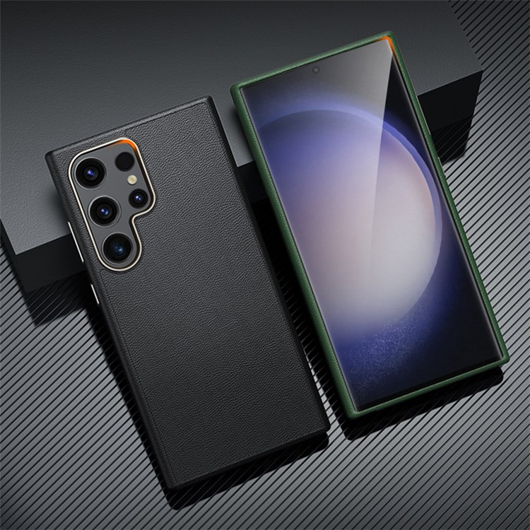 OEM Mobilskal till Galaxy S24 Plus Läder Shockproof Silikon - Lila