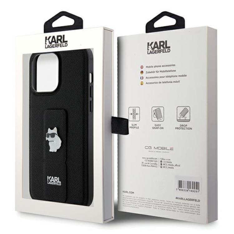 KARL LAGERFELD KARL LAGERFELD Mobilskal till iPhone 13 Pro/13 Gripstand Pins - Svart