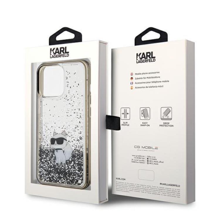 KARL LAGERFELD KARL LAGERFELD Mobilskal till iPhone 13 Pro Max Liquid Glitter Choupette
