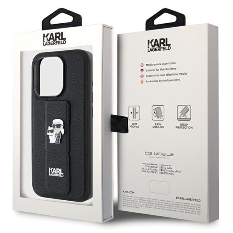KARL LAGERFELD KARL LAGERFELD Mobilskal till iPhone 14 Pro Gripstand Saffiano Pins