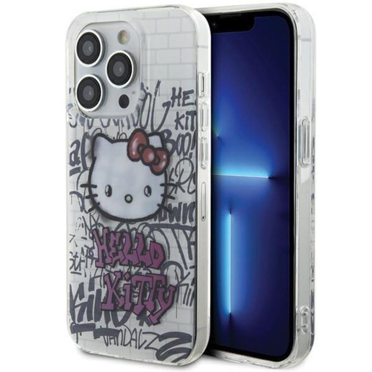 Hello Kitty Hello Kitty Mobilskal till iPhone 14 Pro Max IML Kitty On Bricks Graffiti