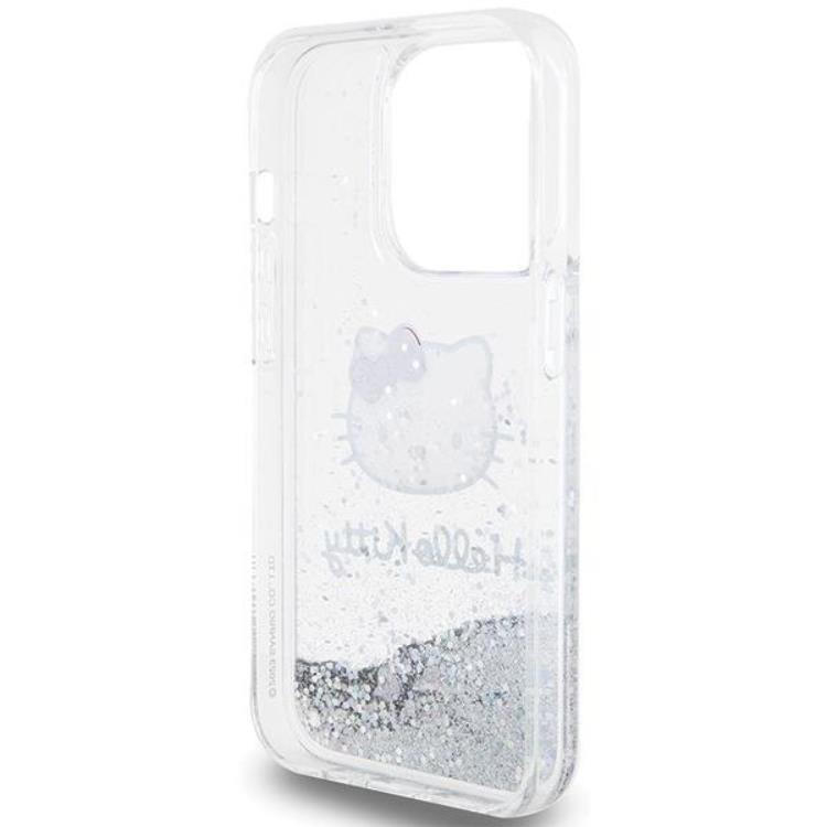 Hello Kitty Hello Kitty Mobilskal till iPhone 14 Pro Max Liquid Glitter Charms Kitty Head