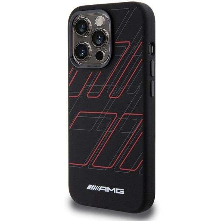 Mercedes AMG Mobilskal till iPhone 15 Pro MagSafe Silikon Large Rhombuses