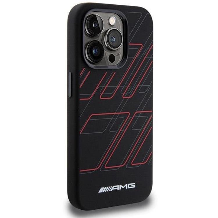 Mercedes AMG Mobilskal till iPhone 15 Pro MagSafe Silikon Large Rhombuses