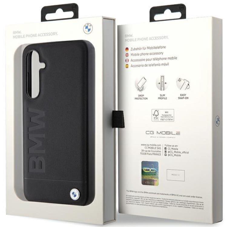 BMW BMW Mobilskal till Galaxy S23 FE Läder Hot Stamp - Svart