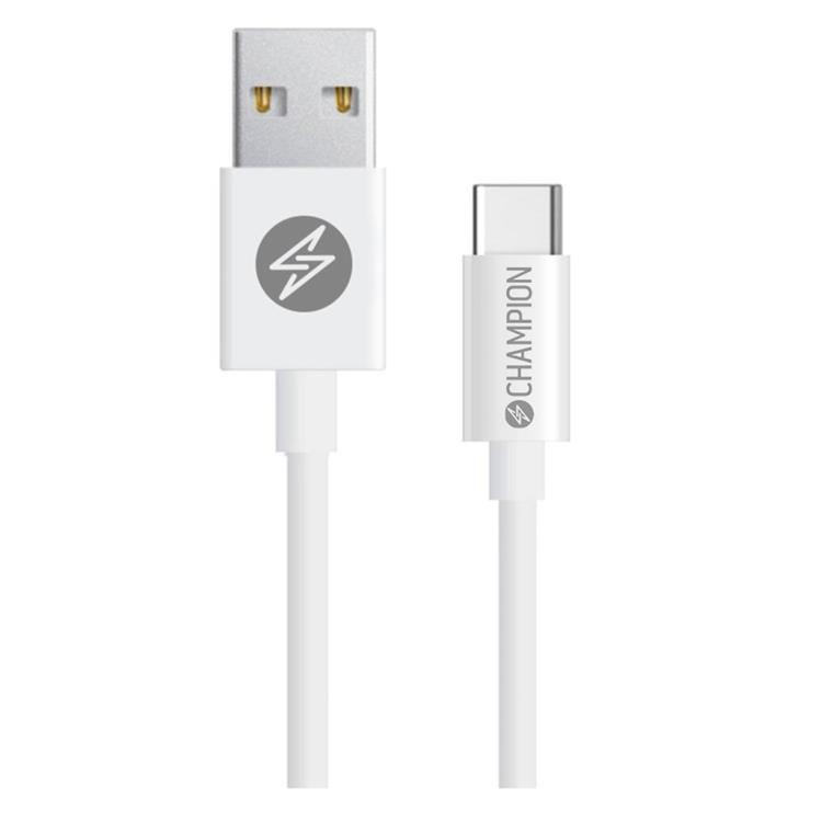 Champion CHAMPION USB-C till USB-A kabel 2m - Vit