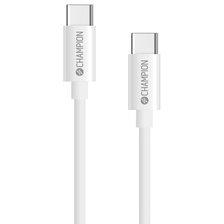Champion CHAMPION USB-C till USB-C kabel 60W 2m - Vit