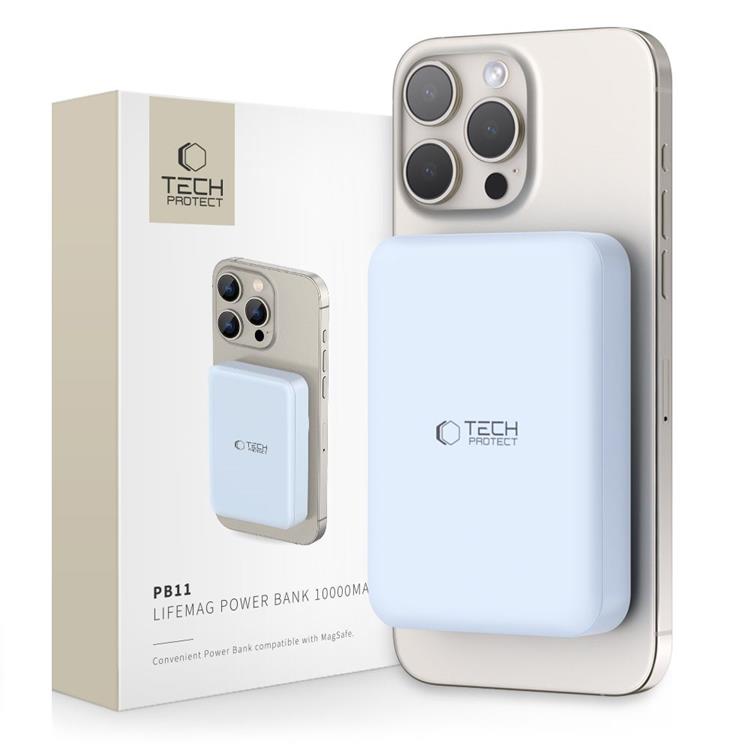 Tech-Protect Tech-Protect Magsafe Powerbank 10000mAh PB11 LifeMag - Blå