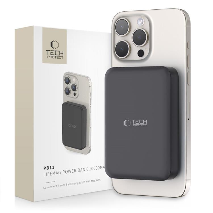 Tech-Protect Tech-Protect Magsafe Powerbank 10000mAh PB11 LifeMag - Svart