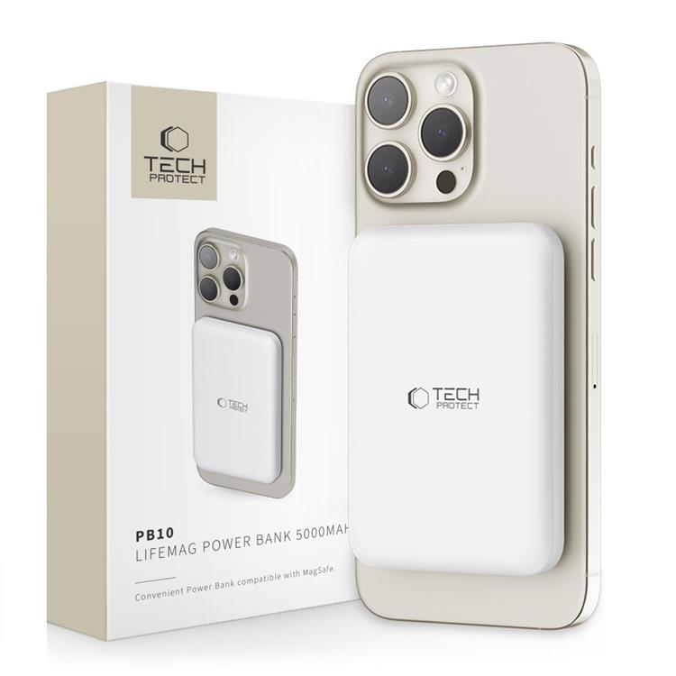 Tech-Protect Magsafe Powerbank 5000mah PB10 LifeMag - Vit