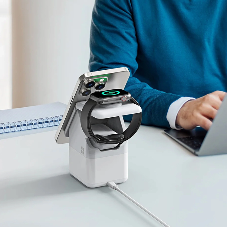 DUZZONA Duzzona 4-in-1 Trådlös Laddare Magsafe iPhone Apple Watch AirPods W20 15W