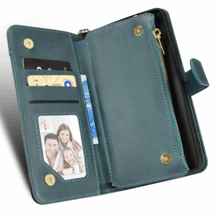 A-One Brand Galaxy Z Fold 4 Plånboksfodral Zipper Magnetic - Grön