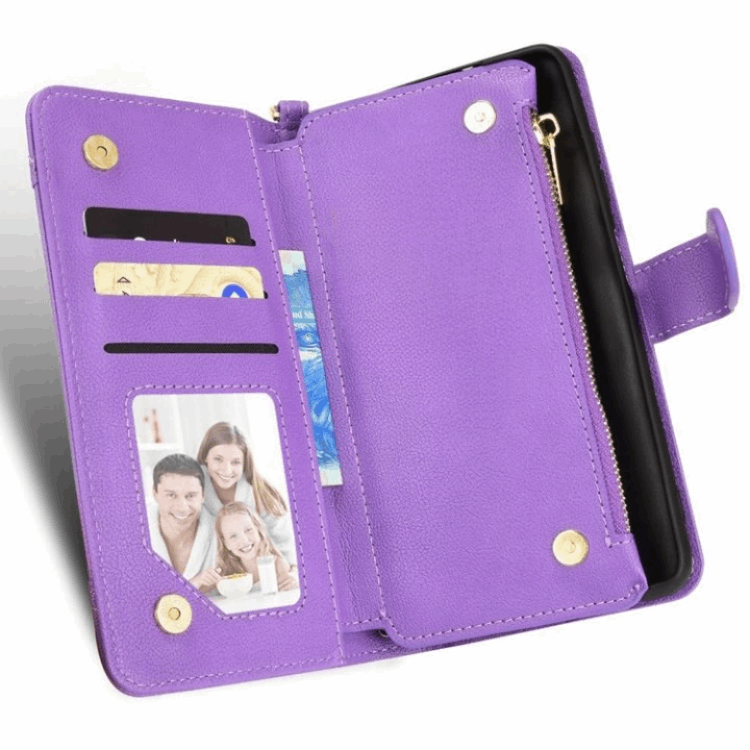 A-One Brand Galaxy Z Fold 4 Plånboksfodral Zipper Magnetic - Lila