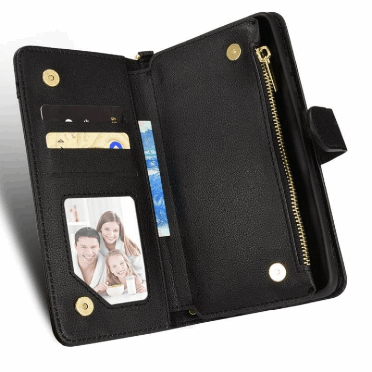 A-One Brand Galaxy Z Fold 4 Plånboksfodral Zipper Magnetic - Svart