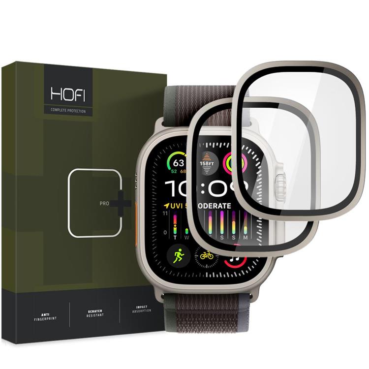Hofi [2-Pack] Hofi Apple Watch Ultra 1/2 (49mm) Härdat Glas Skärmskydd Ring