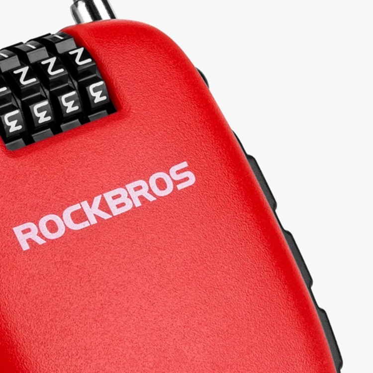 Rockbros Rockbros Cykellås Med Indragbar Kabel - Röd