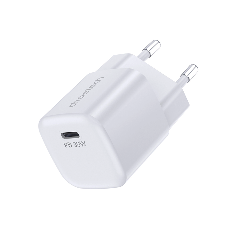 Choetech Choetech Väggladdare 30W GaN USB-C - Vit