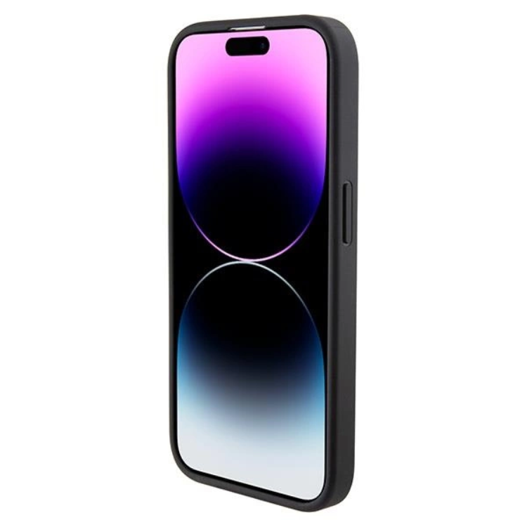 Ferrari Ferrari Mobilskal till iPhone 15 Pro Perforated Waves Metal Logo - Svart