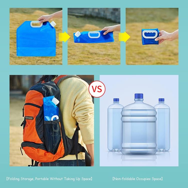 OEM 5L - Utomhusvattenpåse med hopfällbar behållare med Kran - Clear