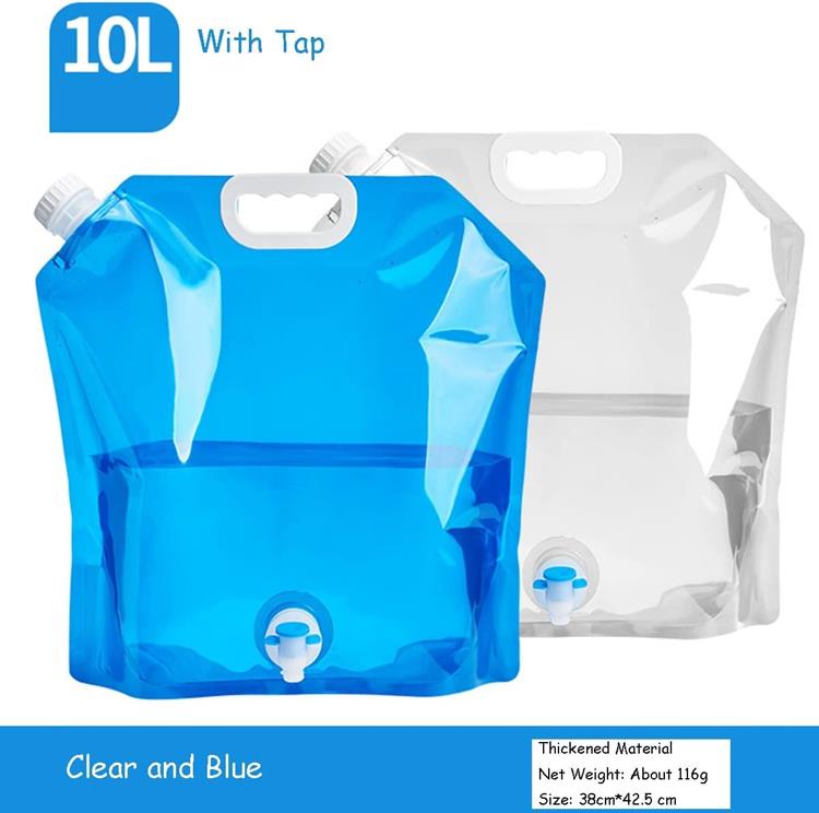OEM 5L - Utomhusvattenpåse med hopfällbar behållare med Kran - Clear