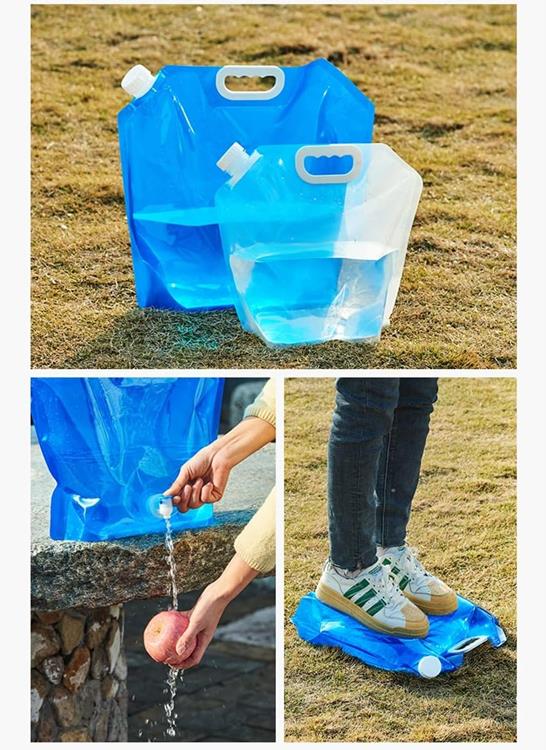 OEM 5L - Utomhusvattenpåse med hopfällbar behållare med Kran - Clear