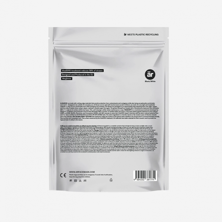 Är Är Antiviral touchvantar / handskar med ViralOff® (XL)