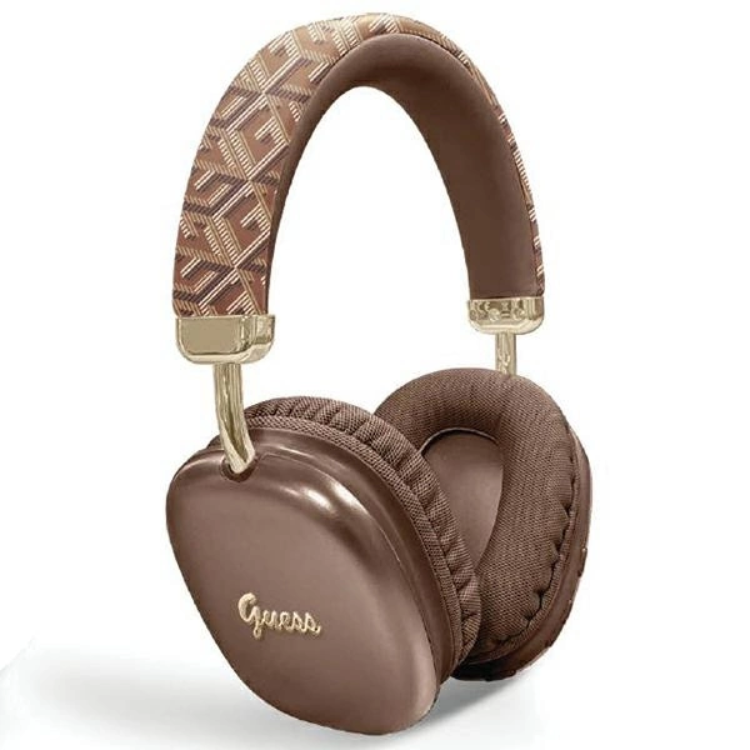 Guess Guess On-ear Hörlurar Bluetooth GCube Metallic Script Logo - Brun