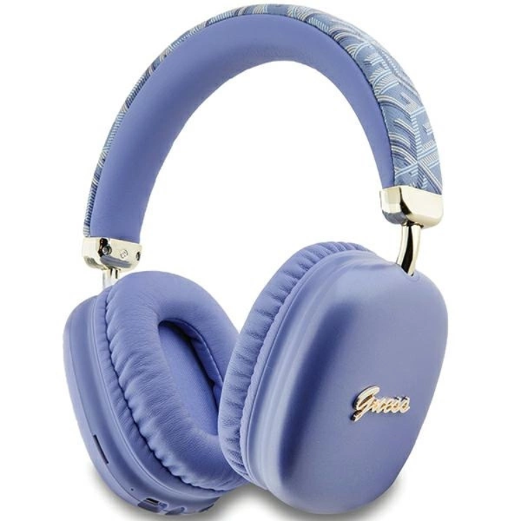 Guess Guess On-ear Hörlurar Bluetooth GCube Metallic Script Logo - Lila