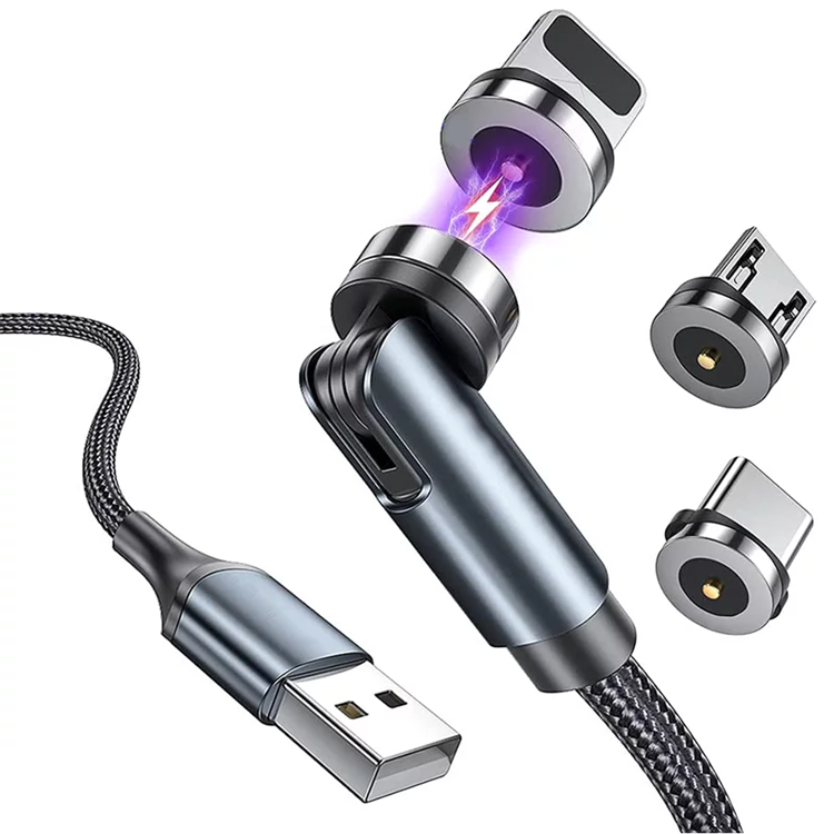 UTGATT Joyroom 3in1 360° Magnetkabel Lightning, USB-C, Micro-USB, 2.4A 1.2m