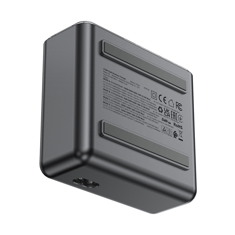 Acefast Acefast Z4 PD 218W GaN 3 x USB-C + USB-A Hubba - Grå